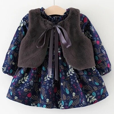 Humor Bear Winter Baby Girls Princess Dress