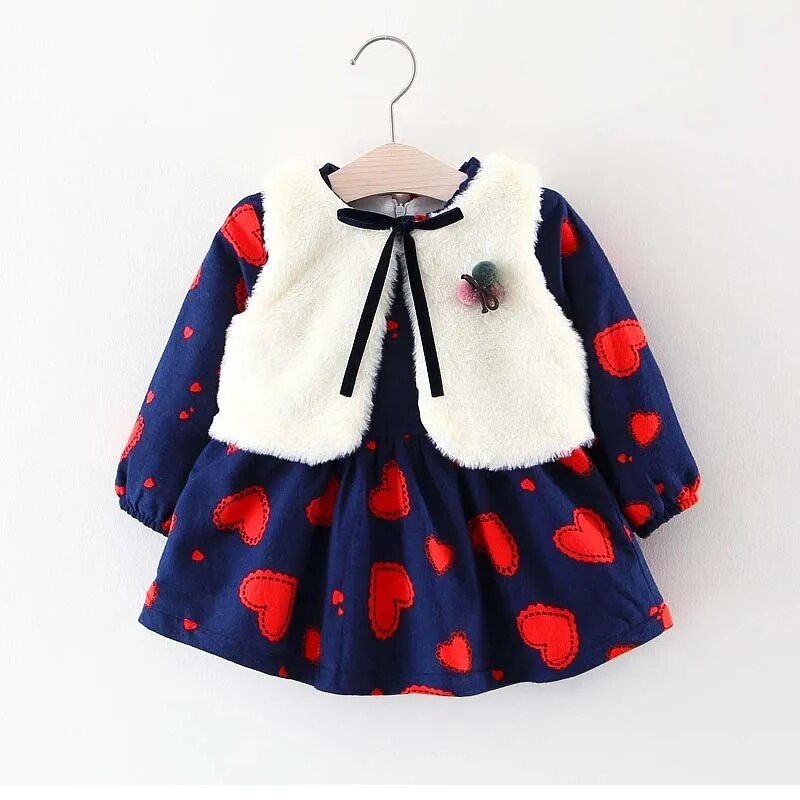 Humor Bear Winter Baby Girls Princess Dress