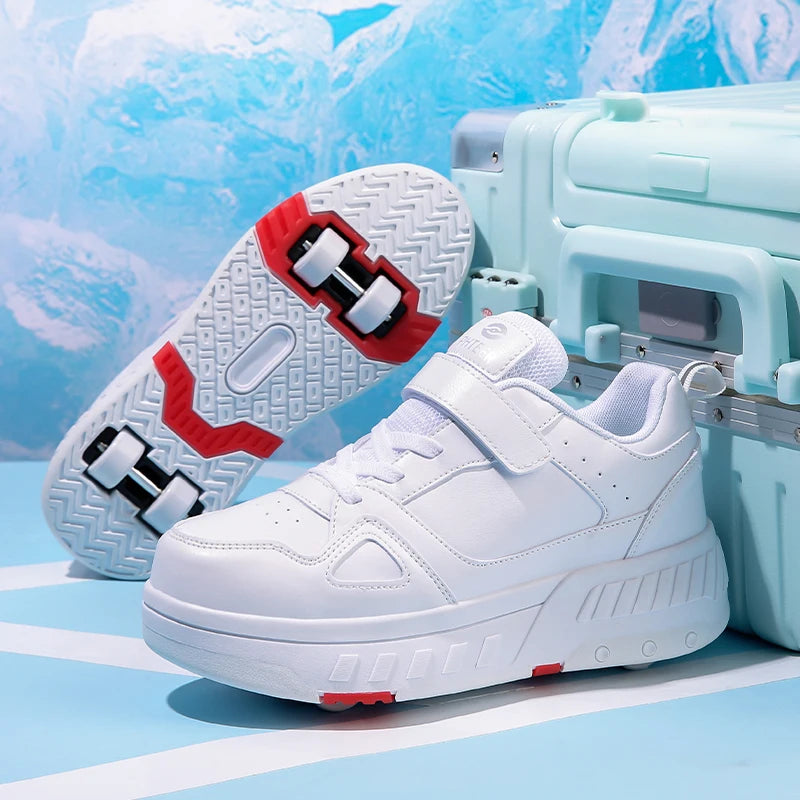 Roller Skate Shoes Kids Sneakers With four Wheels