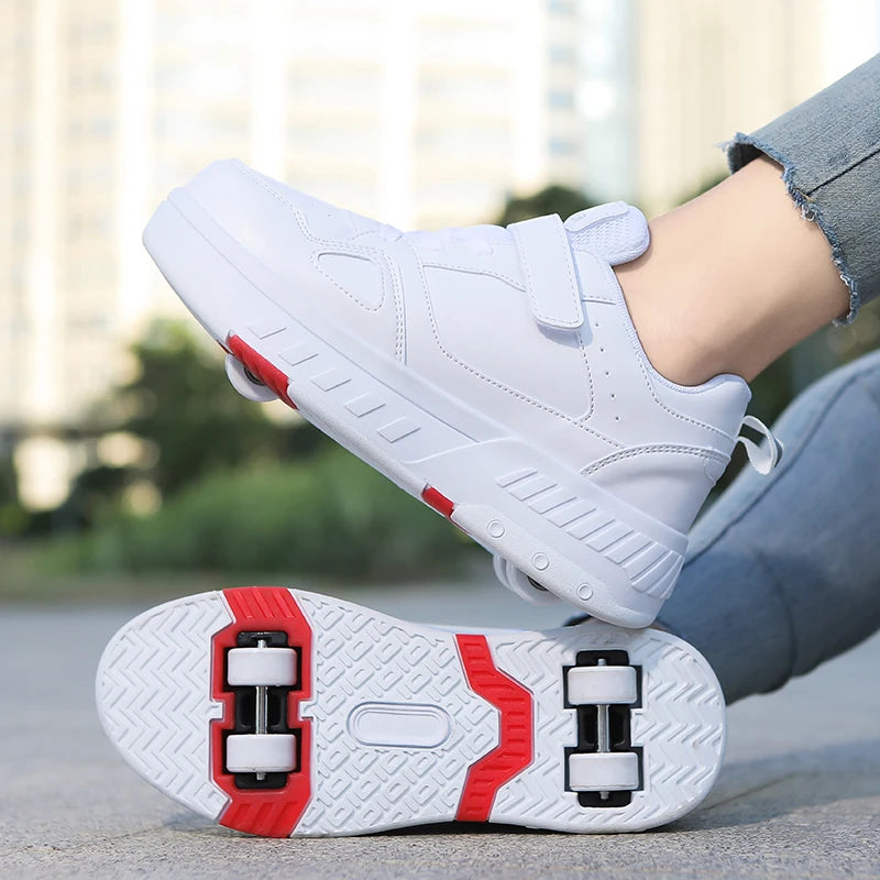 Roller Skate Shoes Kids Sneakers With four Wheels