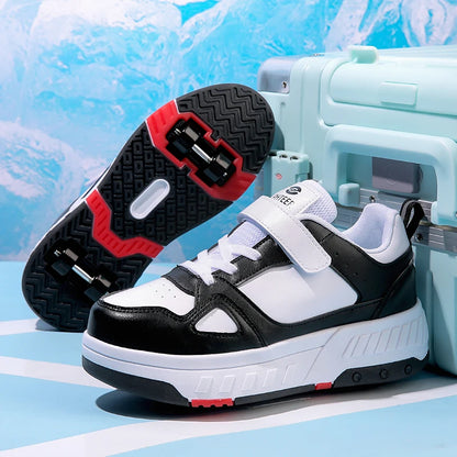 Roller Skate Shoes Kids Sneakers With four Wheels