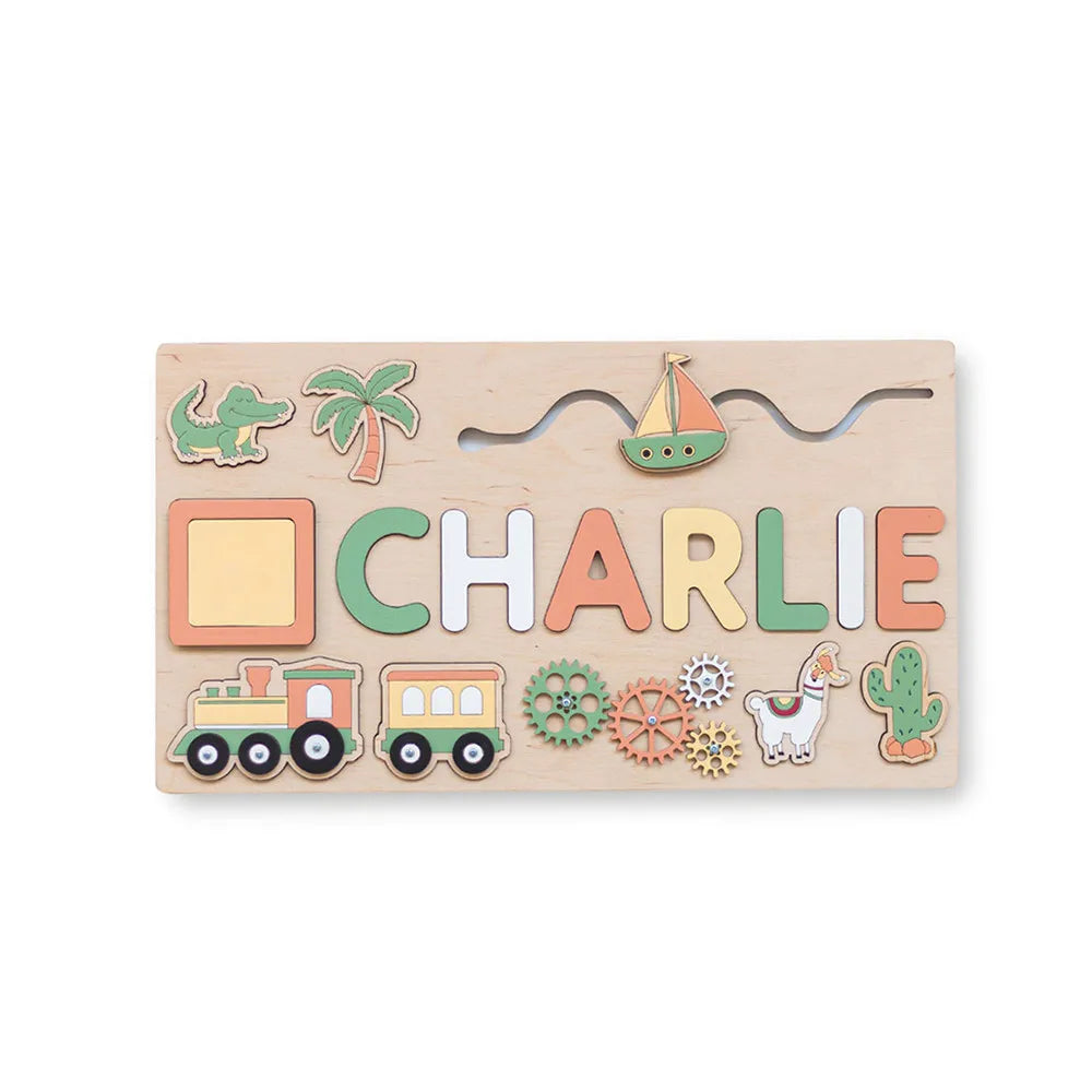 Montessori Personalized Puzzle & Sensory Board