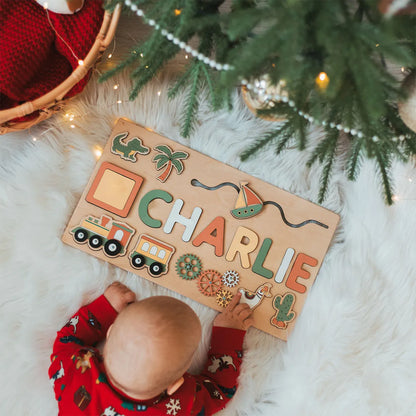 Montessori Personalized Puzzle & Sensory Board